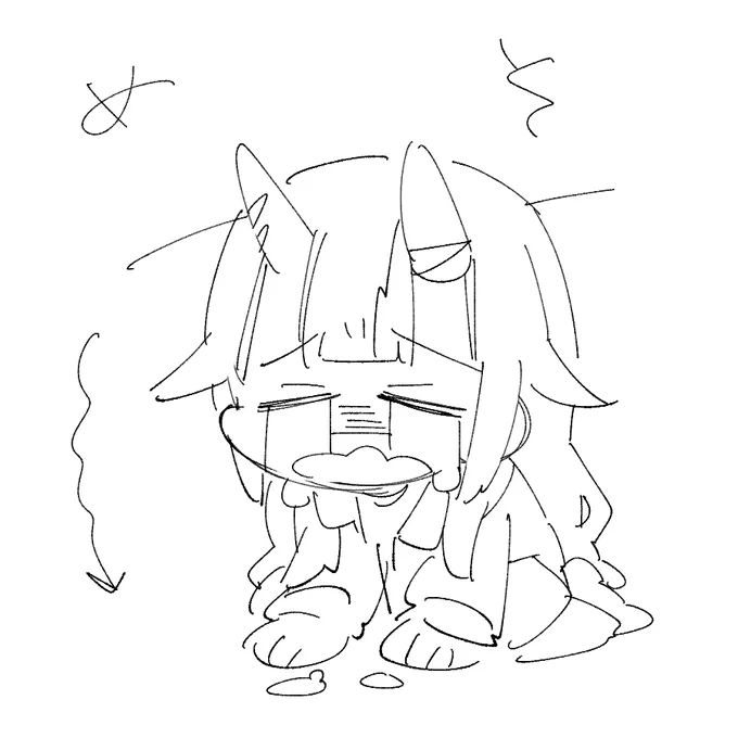 低気圧でダウン中なのでらくがきだけ置いておきます…|ω・`) 