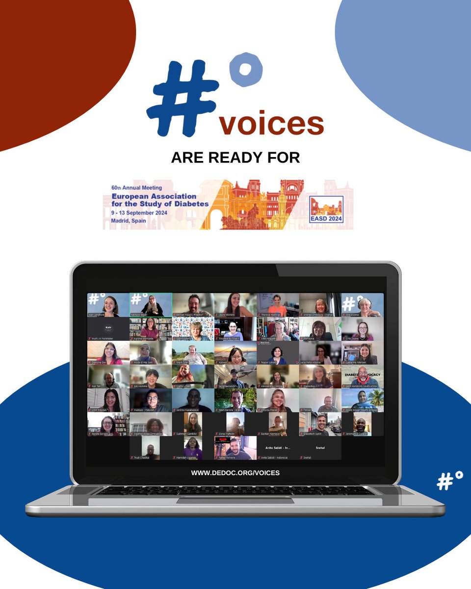 The #dedoc° voices are ready and excited to attend #EASD2024! 🥳
A brilliant group of diabetes advocates from across the globe will be sharing their highlights here, so make sure to follow along.

We look forward to learning together &amp; from each other at #EASD2024! 🎉 <a href="/EASDnews/">EASD</a>
