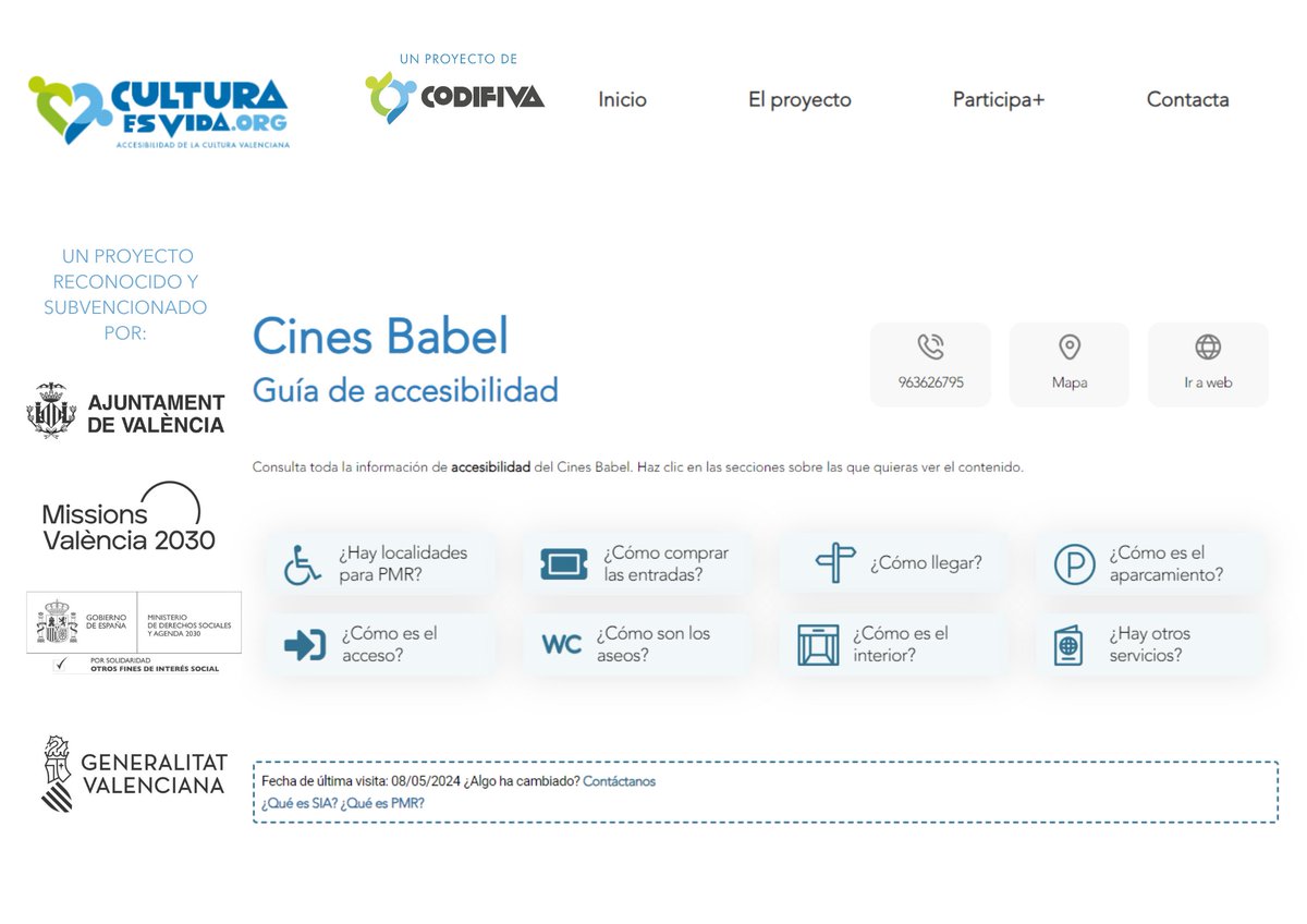 CEV_org's tweet image. ¡Los cines también colaboran! Prepara tus salidas a los Cines Babel con #culturaesvida_org

Consulta sus condiciones de accesibilidad en culturaesvida.org/accesibilidad/…

#culturaesvida_org #guia #accesibilidad #funcional #culturainclusiva #innovacion #valencia #codifiva