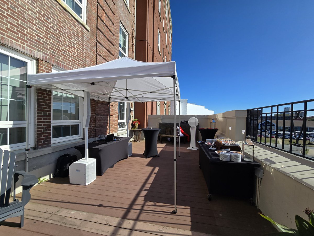The weather was absolutely perfect for DJing a corporate event on the patio of the Westin Nova Scotia! Their staff were amazing as well. 🎶☀️ #halifaxdj  <a href="/WestinNS/">Westin Nova Scotian</a>