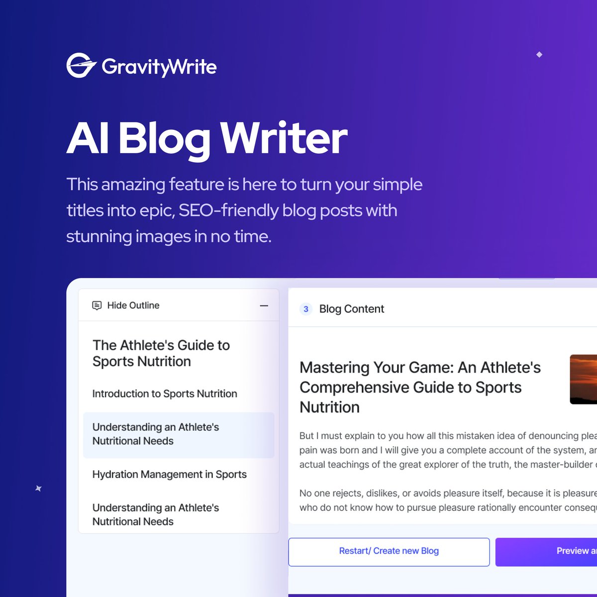 GravityWrite's tweet image. Tired of spending hours writing and optimizing blog posts?
With AI Blog Writer, you can generate detailed, SEO-optimized blog posts on any topic instantly.
Try AI Blog Writer Now - gravitywrite.com/ai-blog-writer
#AIBlogWriter #AIBlogs #ContentCreation #GravityWrite #BloggersLife