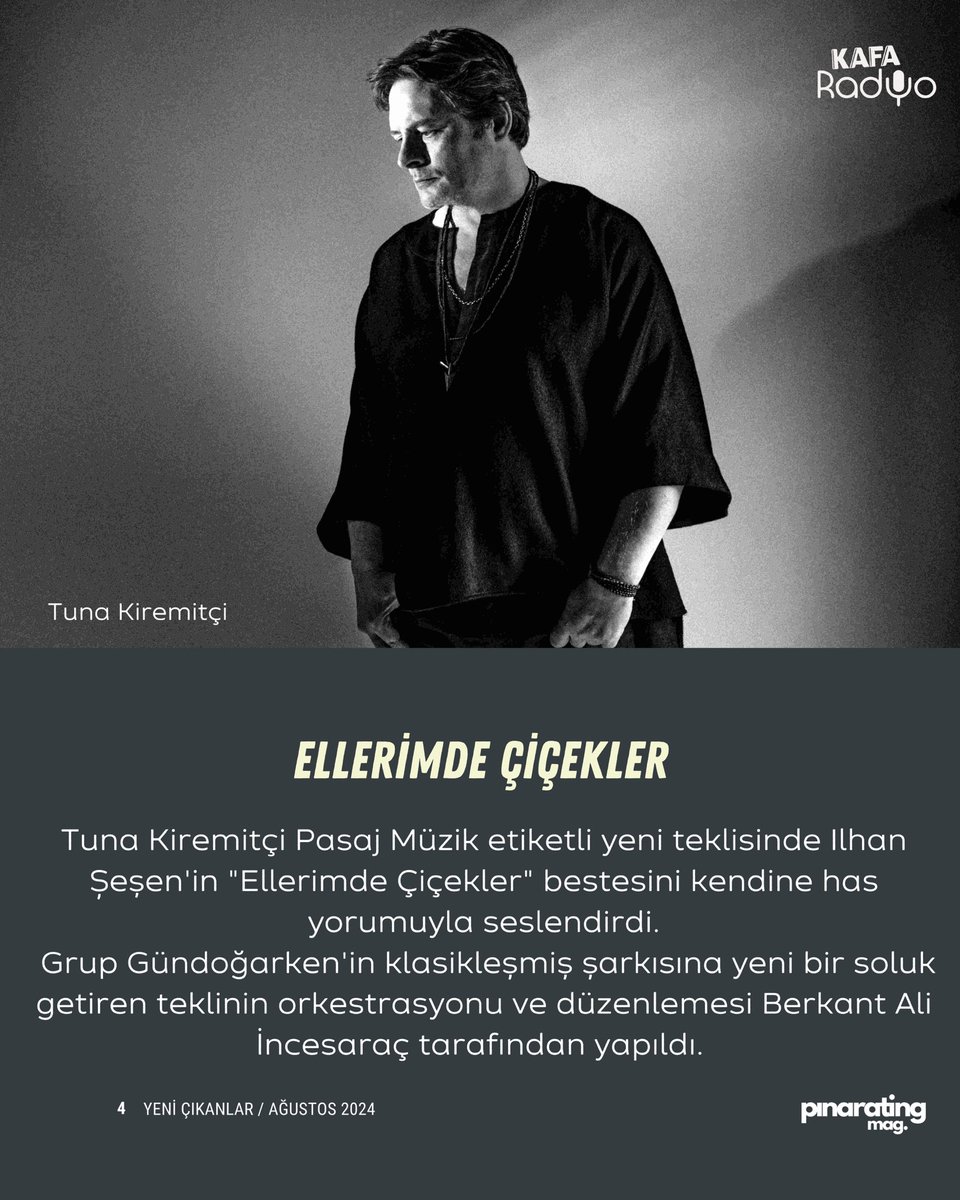 Kafa Radyo (@kafaradyo) on Twitter photo Bu hafta #YeniÇıkanlar 💿🌹
1. Hande Yener - Damla
2. Soner Sarıkabadayı - Yangın Yangın
3. Tuna Kiremitçi - Ellerimde Çiçekler
<a href="/pinarating/">Pinarating</a> 📋
💬 Kendinizi yenilenmiş hissetmek istediğinizde hangi şarkıları dinlersiniz?
#KafaRadyo Bu hafta #YeniÇıkanlar 💿🌹
1. Hande Yener - Damla
2. Soner Sarıkabadayı - Yangın Yangın
3. Tuna Kiremitçi - Ellerimde Çiçekler
<a href="/pinarating/">Pinarating</a> 📋
💬 Kendinizi yenilenmiş hissetmek istediğinizde hangi şarkıları dinlersiniz?
#KafaRadyo