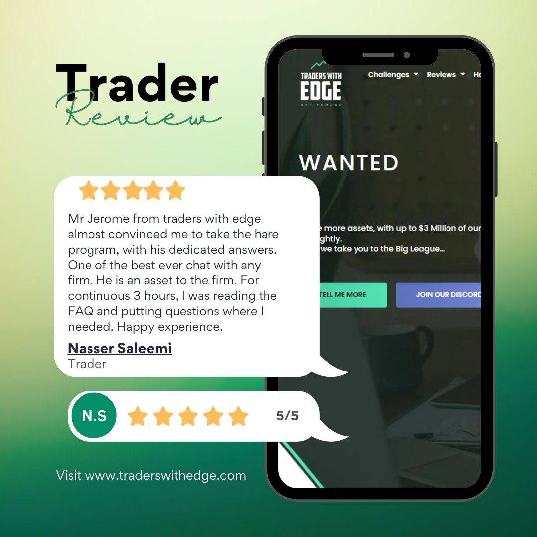 traderswithedge's tweet image. Thank you, Nasser Saleemi for sharing your fantastic experience with us! Your words inspire us to continuously improve our service.

Interested to trade with our capital? 
Start here➡️ shorturl.at/fgyL1

#TraderSuccess #LevelUpWithEdge #TradersWithEdge