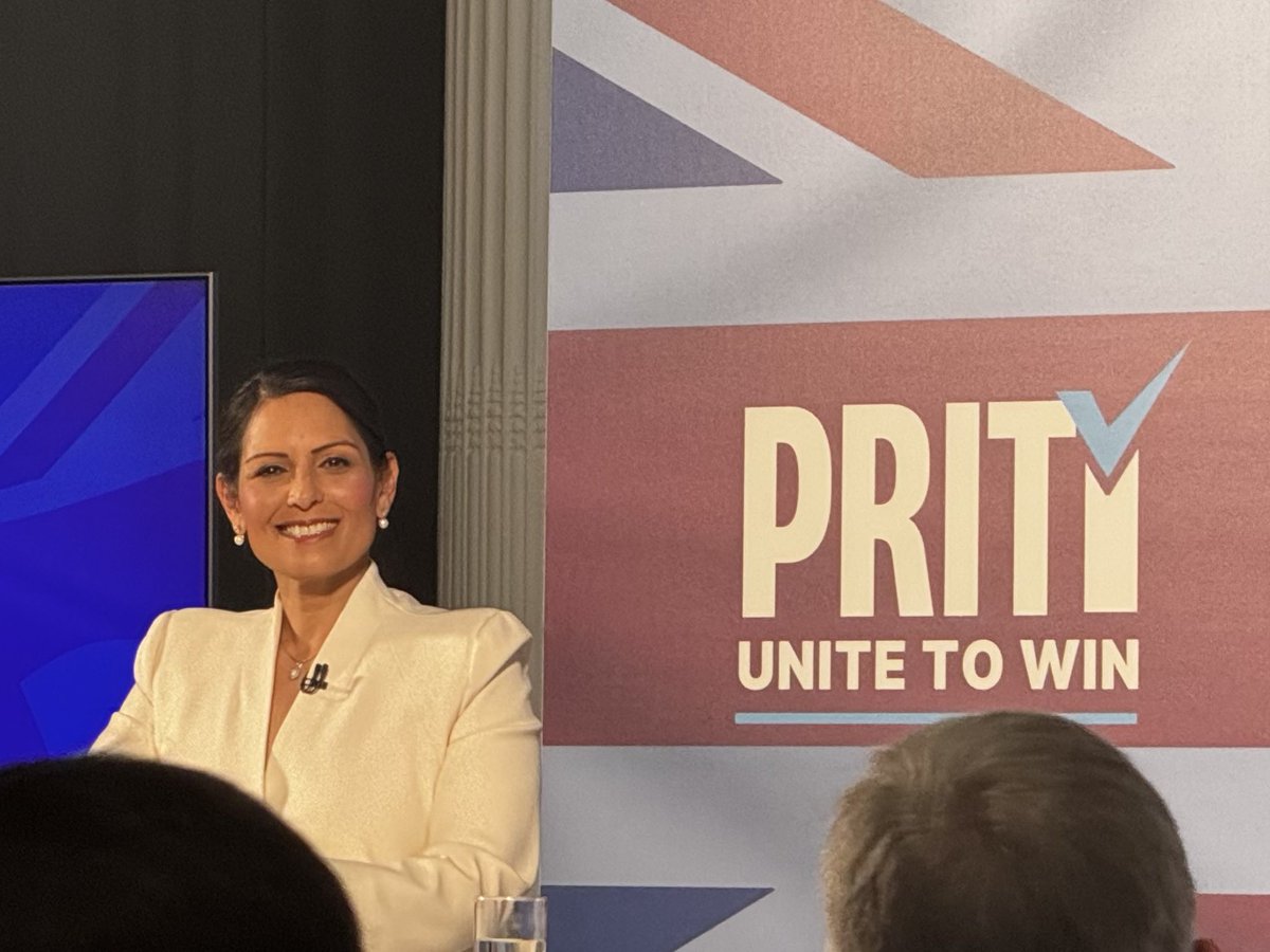 Priti4Leader's tweet photo. This is what a real leader looks like. The party leader we need and the Prime Minister the country deserves! #Priti4Leader #UniteToWin https://t.co/2GnYtMqPuM