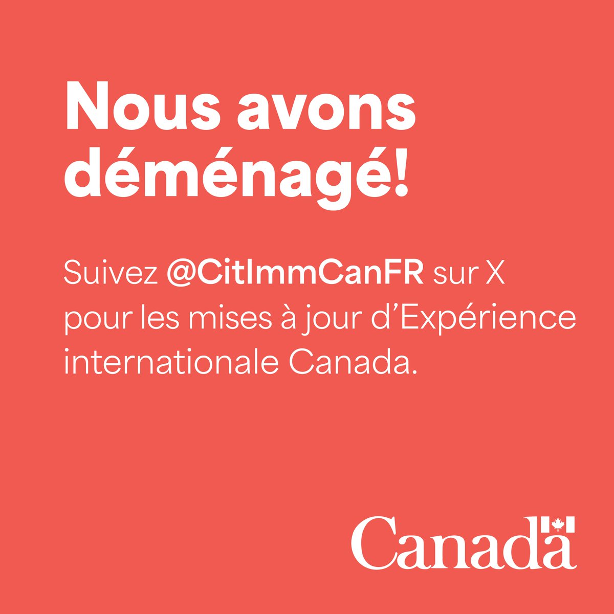 EIC_IEC's tweet image. AVIS IMPORTANT : Ce compte n’est plus mis à jour. Pour les mises à jour d’Expérience internationale Canada, veuillez nous suivre à @CitImmCanFR.