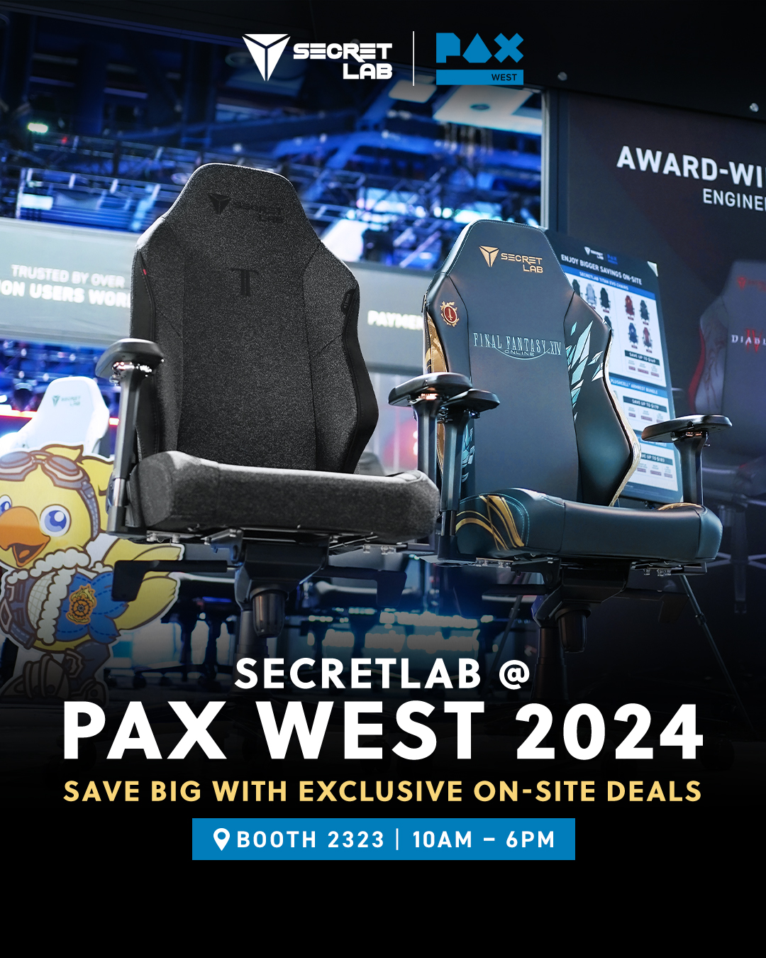 Secretlab on X: &ldquo;Come by our booth at #PAXWest to try the award 