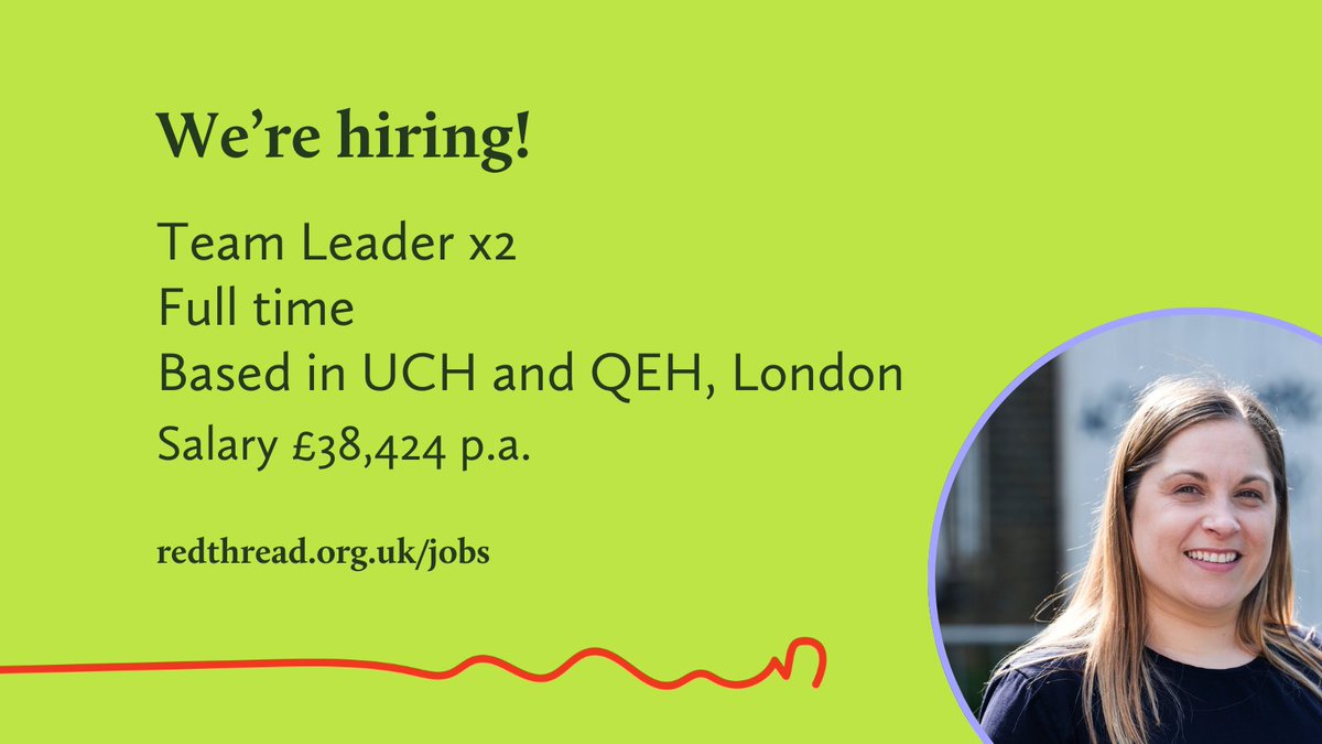 Join us as a Team Leader!

In this role, you will be leading a dynamic team of youth workers making a difference firsthand to children and young people affected by violence and exploitation.
We currently have two vacancies in London.

To join us, apply at: redthread.org.uk/job-vacancies