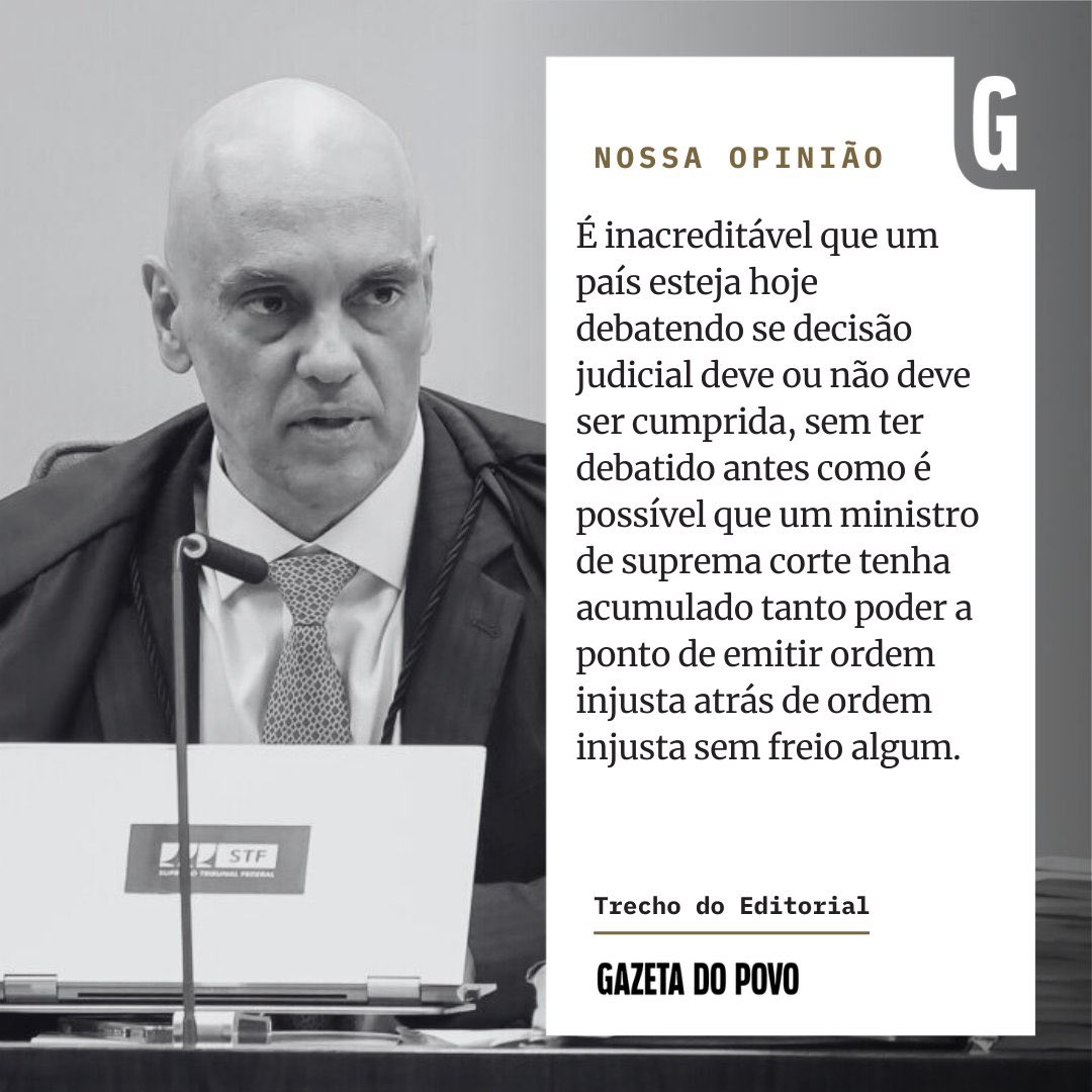 viniciuscfp82's tweet image. Trecho do editorial da Gazeta do Povo.