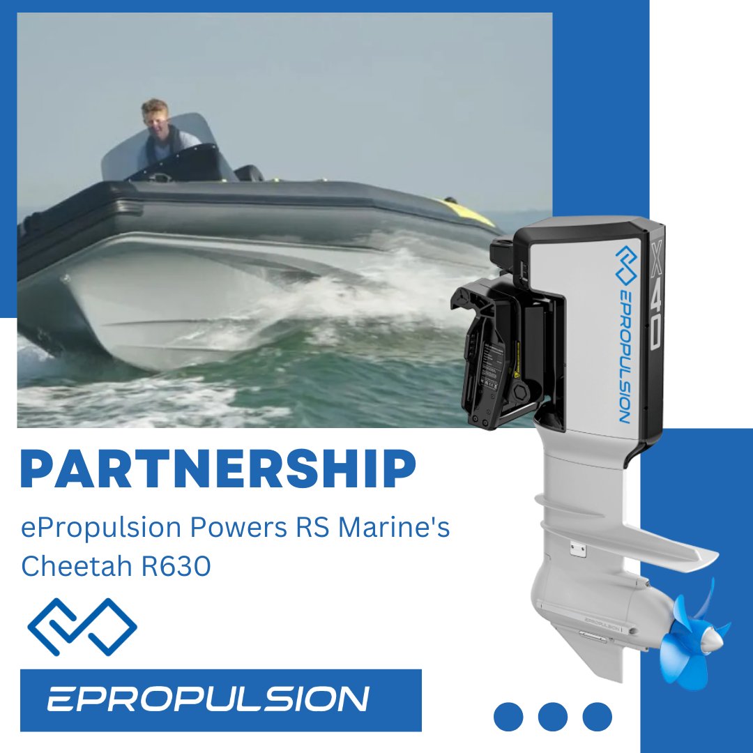 ePropulsion has partnered with RS Marine Group, providing the pioneering X Series electric outboards to propel the groundbreaking Cheetah R630, a cutting-edge EV-ready RIB.