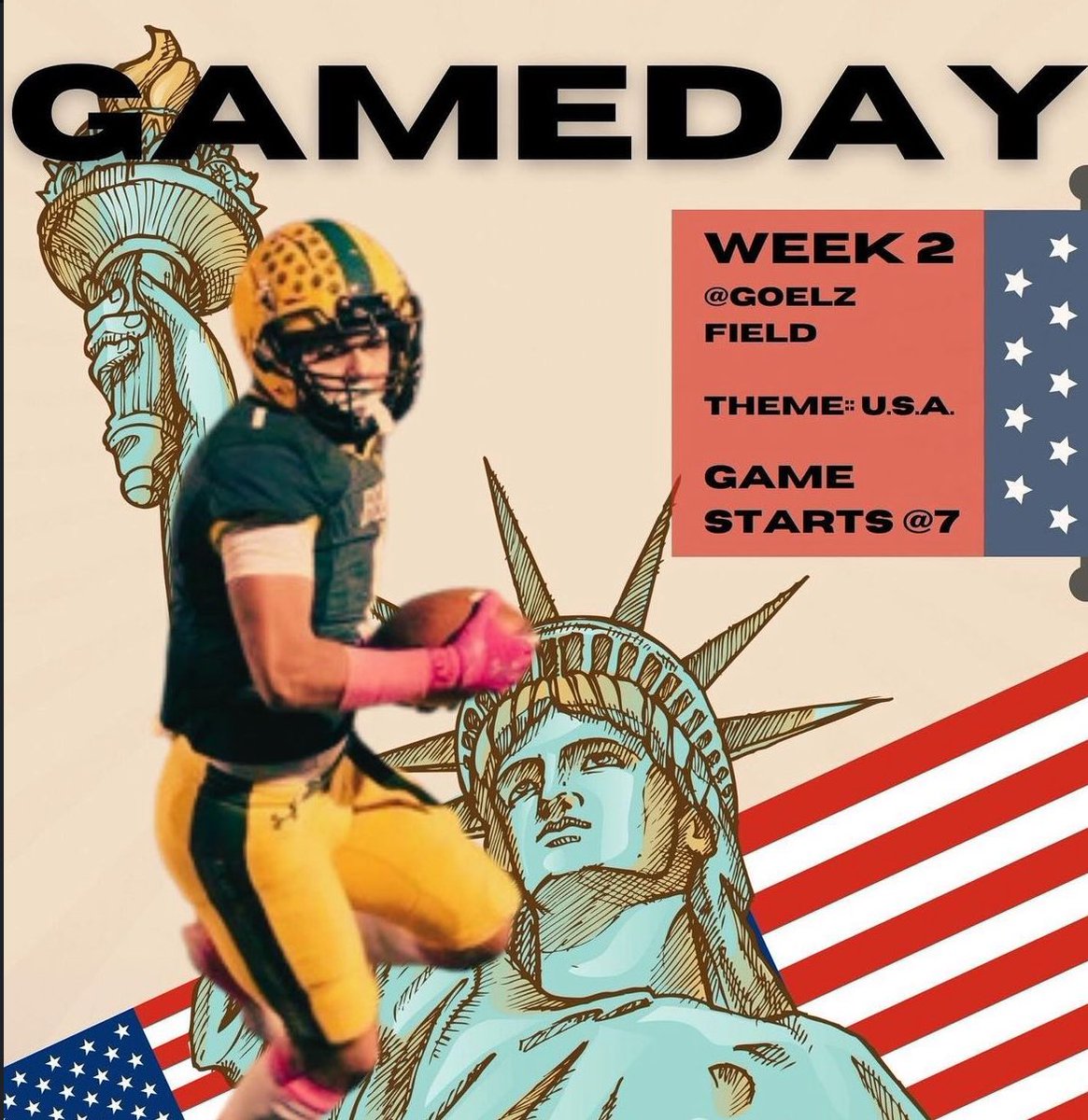 ahsstud's tweet image. ITS GAMEDAY!!
Nothing like a night under the lights!! 
It's Week 2 of the 24-25 Season and the FIRST home game of the Season!!!
BE THERE and PACK the stands!

Vs. Manitowoc
@Goelz Field
THEME: U.S.A.
7:00 pm kickoff

#rolljags #cantbetamed #ONthePRAWL #Eatabag #week2