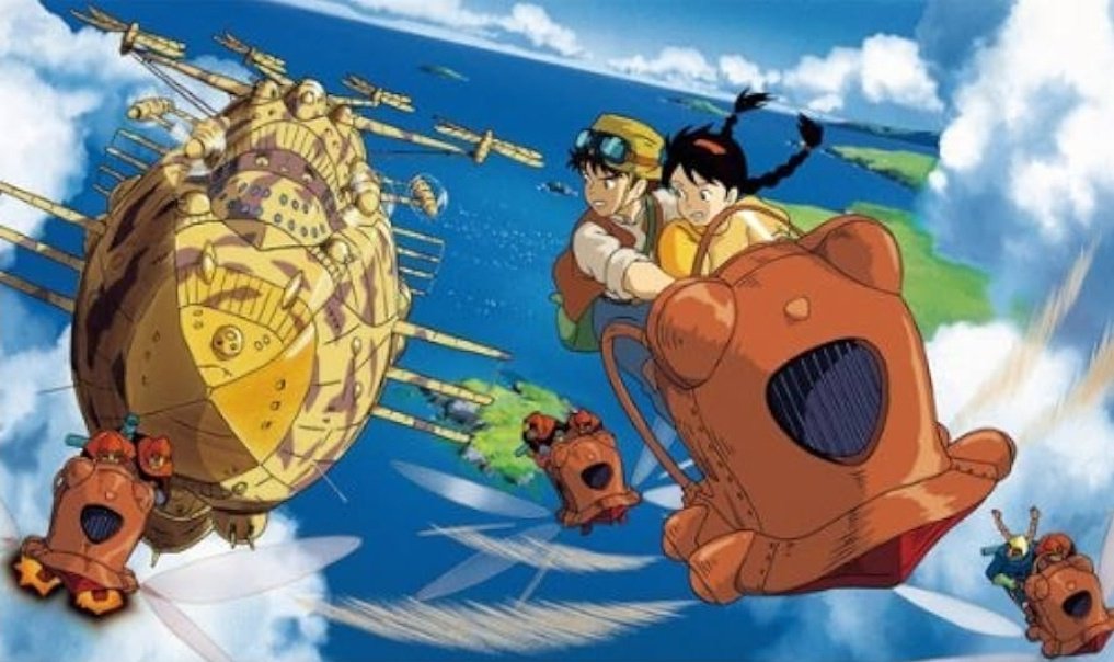 天空の城ラピュタに出てくる飛行戦艦ゴリアテ。正面から見るとトトロが