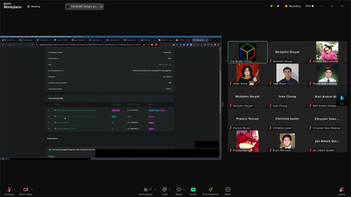 theblokcgroup's tweet image. 🌧️Bad weather can&apos;t stop us from learning blockchain⛓️‍💥 

Wrapping our head around the @solana protocol, key pairs, wallets, and accounts. 

This Solana Fellows Development Program is no joke, but we’re here for it! 💪

 #LearnwithTheBLOKC #Solana #SFDP #BlockchainLearning