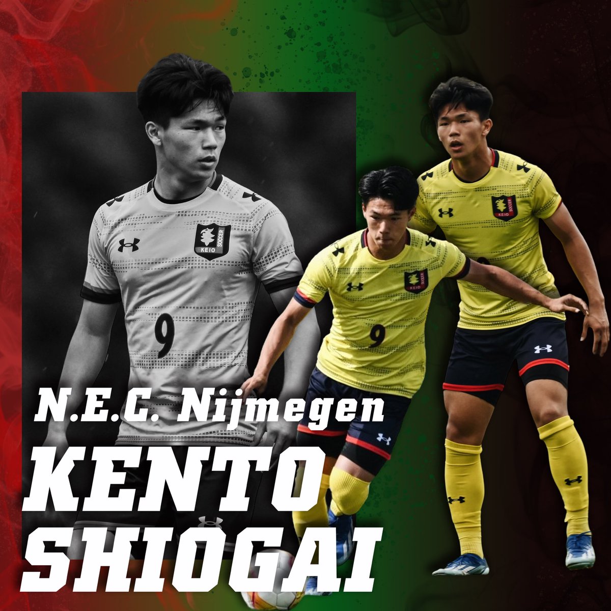 keio_soccer1927's tweet image. ＼塩貝健人 オランダ1部 N.E.C. ナイメヘン加入決定のお知らせ📣／

この度、#塩貝健人(2年・ #國學院大學久我山高)が #NECナイメヘン(@necnijmegen)に加入することが決定しました！