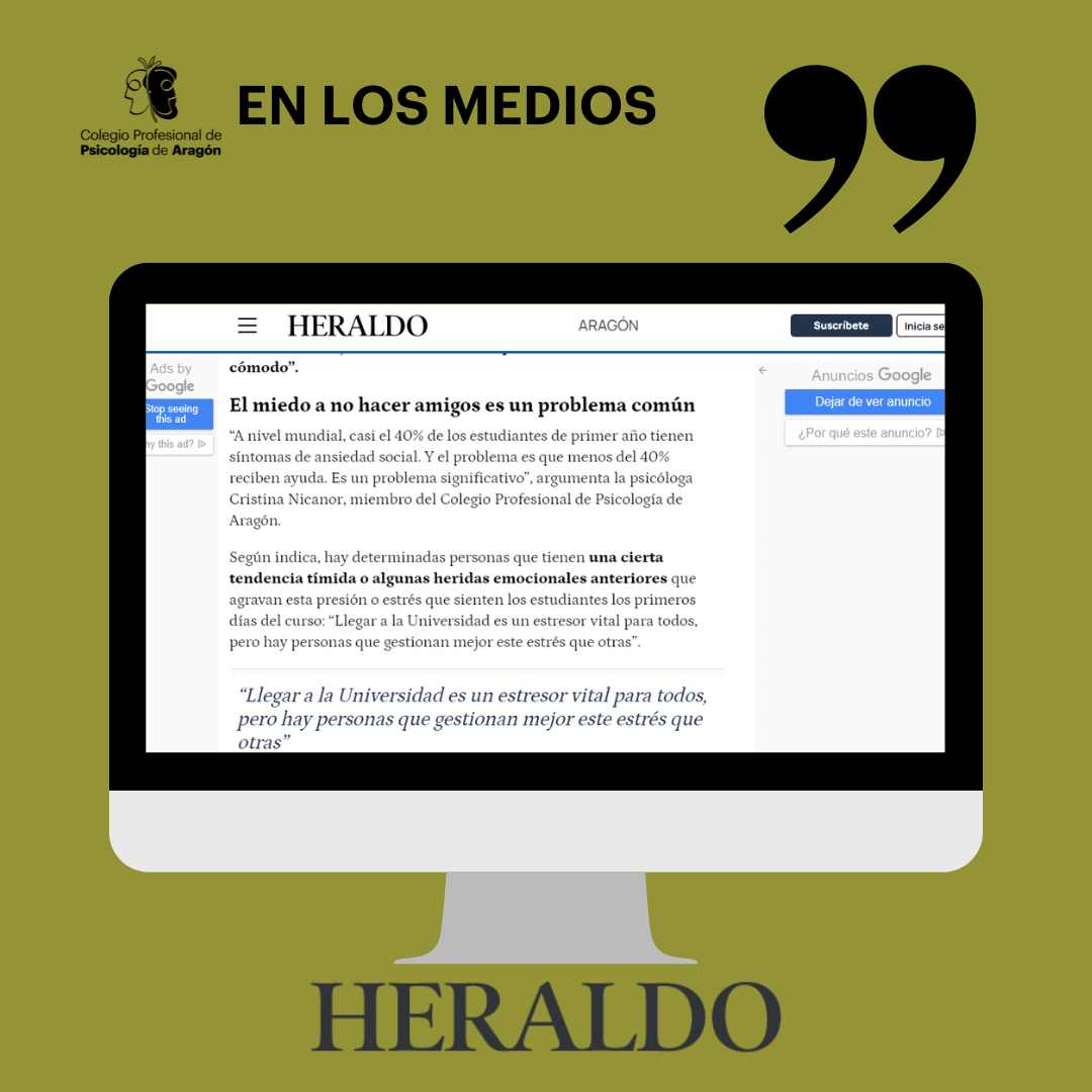 Colegio Profesional de Psicología de Aragón, COPPA tweet media