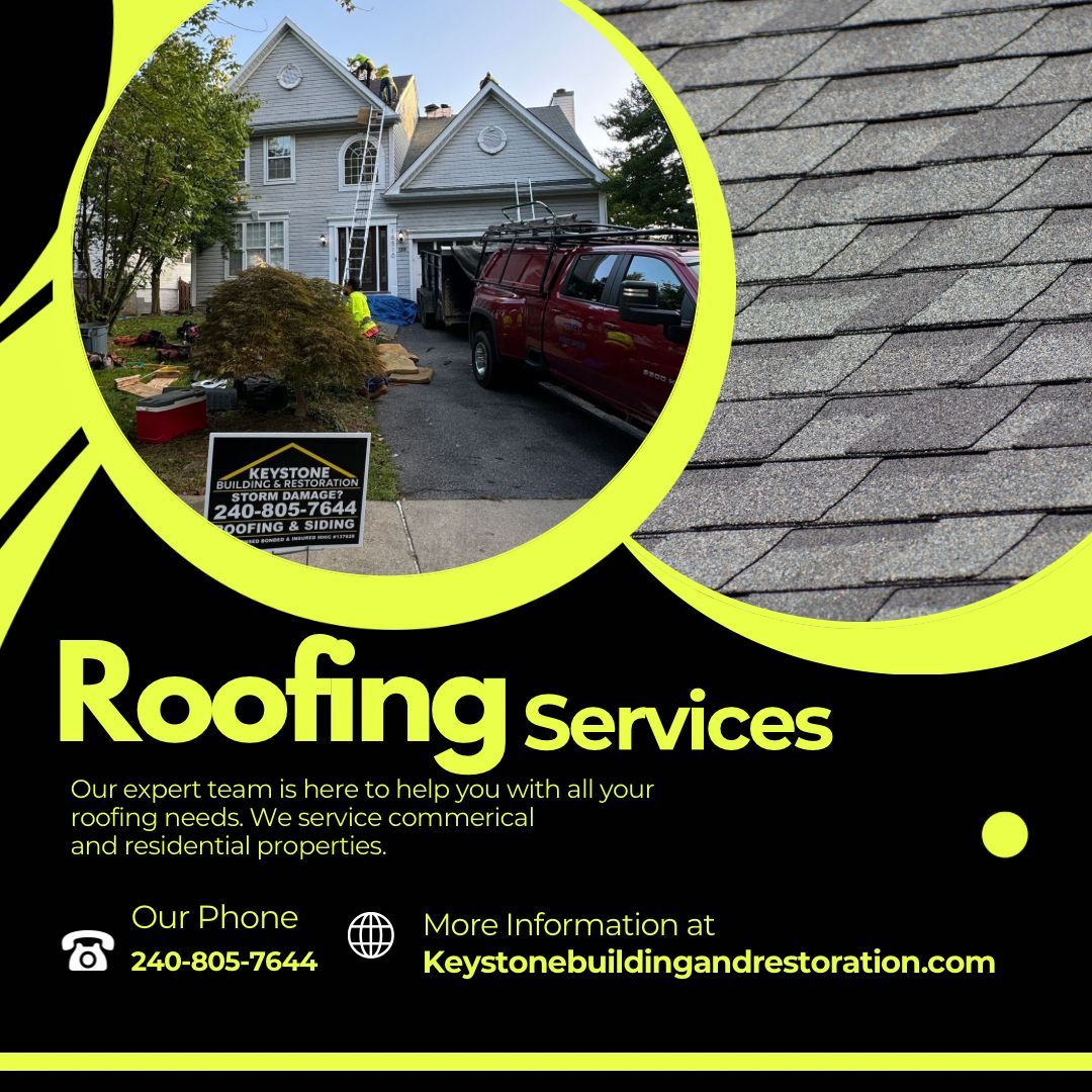 Looking for a quality roofing company? Look no further. 
Check out Keystone Building and Restoration, we can help!
#Maryland #Virginia #Westvirginia #dc #roofingcompany #frederickmd #Clarksburgmd #Gaithersburgmd #Montgomeryvillagemd