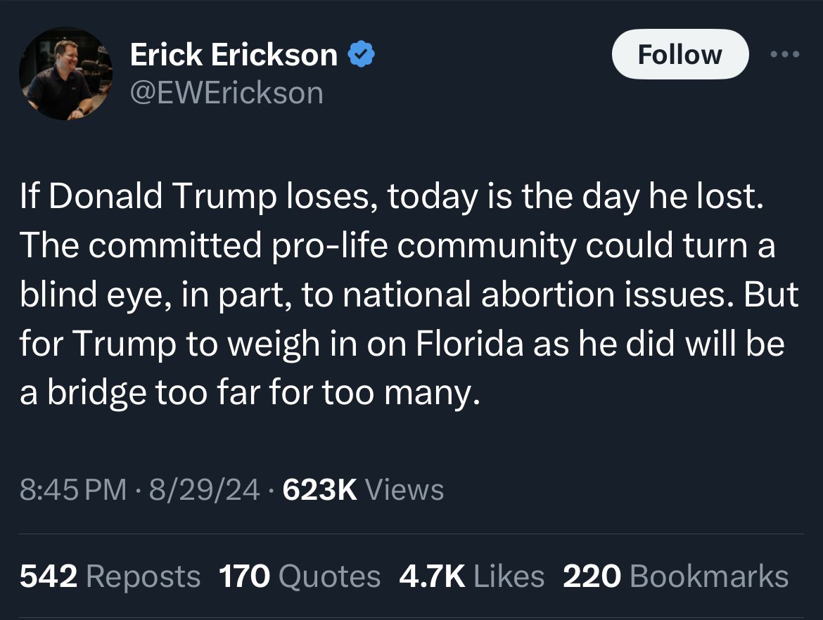 This is why I begged for months for someone to ask him the question he was asked yesterday. It should have been obvious why to anyone who understands the Republican Party.