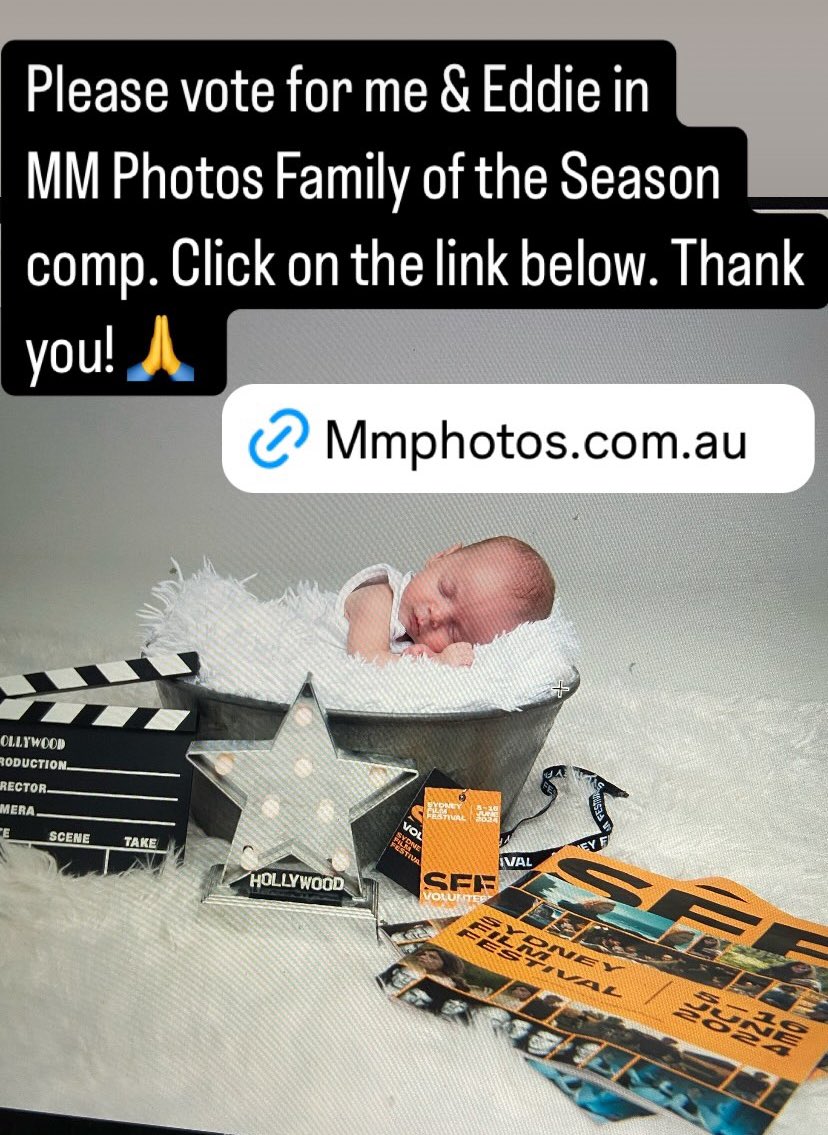 TraceyHayman's tweet photo. Please vote for me &amp; Eddie. You get a prize too if we win!  Link  here to vote: https://t.co/NlbmtPSbTM
#Sydfilmfest @sydfilmfest #mum #mums #baby #babies #photography #PhotographyIsArt #photographylovers #Competition #prizes #art #film #movies #cinema #volunteers #vote https://t.co/P7wLfIlnBw