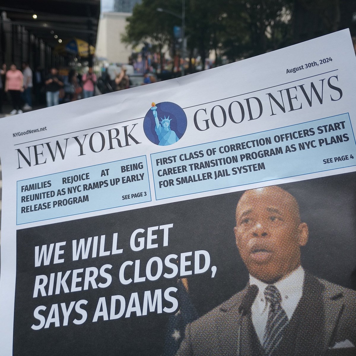 📰BREAKING: Tomorrow marks 3 years from the deadline to #CloseRikers. NOW is the time for Mayor Adams to take action to deliver on the legal &amp; moral mandate to shut this hell hole down. But he isn't doing that. So, we created an announcement for him...
nygoodnews.net