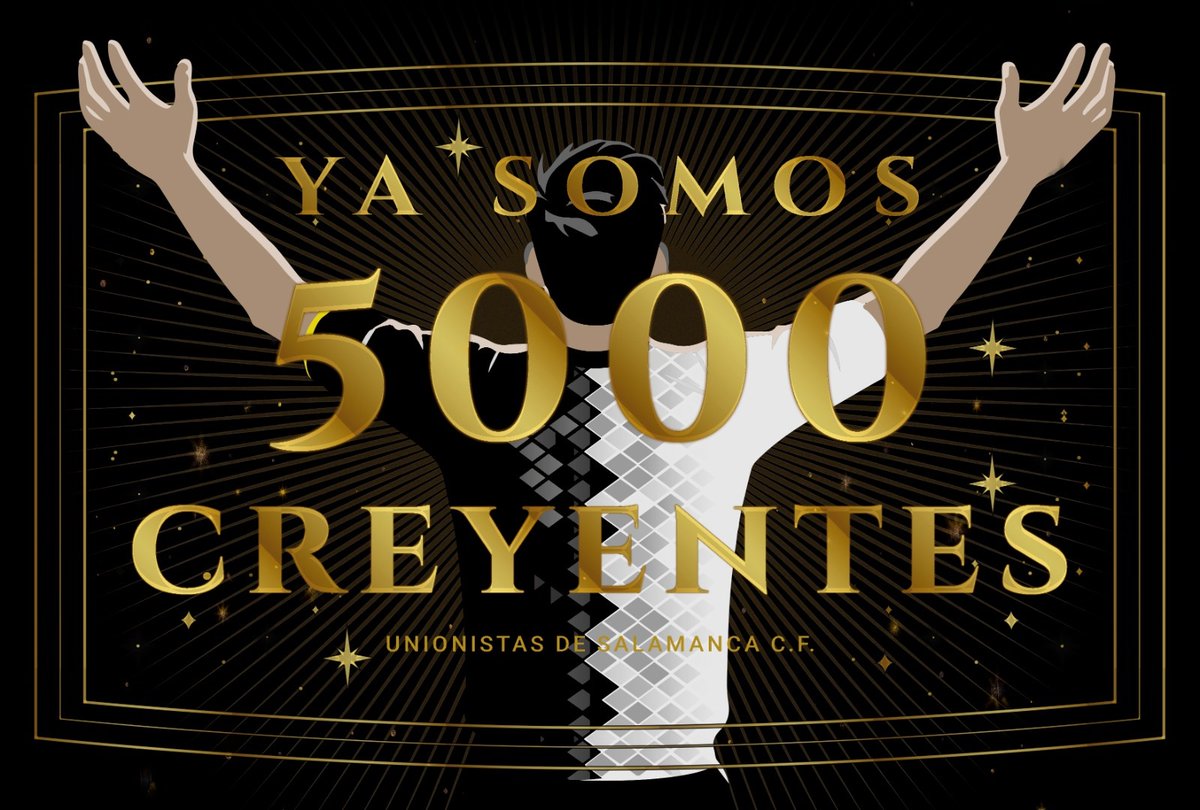 📈 ¡SÍÍÍÍÍÍÍÍ!

¡¡YA SOMOS 5️⃣0️⃣0️⃣0️⃣!! 🎉🎉

🔝 Este club y esta afición no paran de romper barreras 😍.

Vaya que si #creemos ⚪⚫, como para no hacerlo...