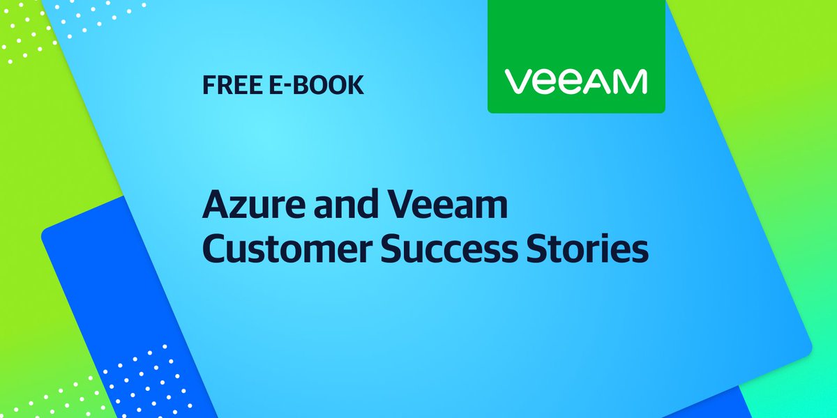 TechnivisionT's tweet photo. #Azure and #Veeam deliver the “S” trifecta of data #backup: ✔️ Simplicity ✔️ Security and ✔️ Savings. Grab a copy of the e-Book and see how eight customers found simplified #dataprotection >>  https://t.co/7yvDJO3FR6. https://t.co/y2y9LIYRpG
