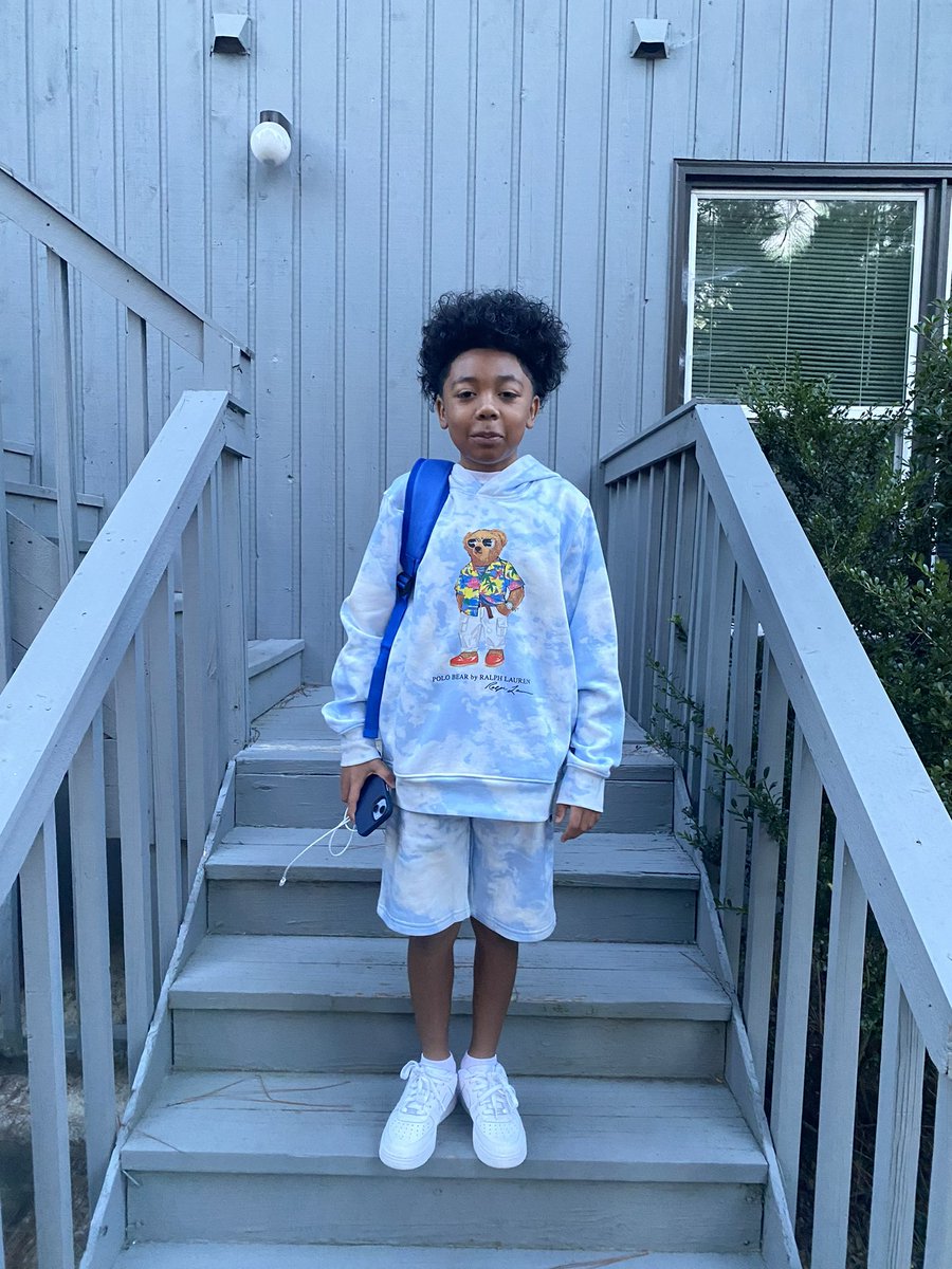ajayapricee's tweet photo. good morning twitter this my nephew outfit for today he’s so cuteeee 😍😍 https://t.co/aYGpsGWflS