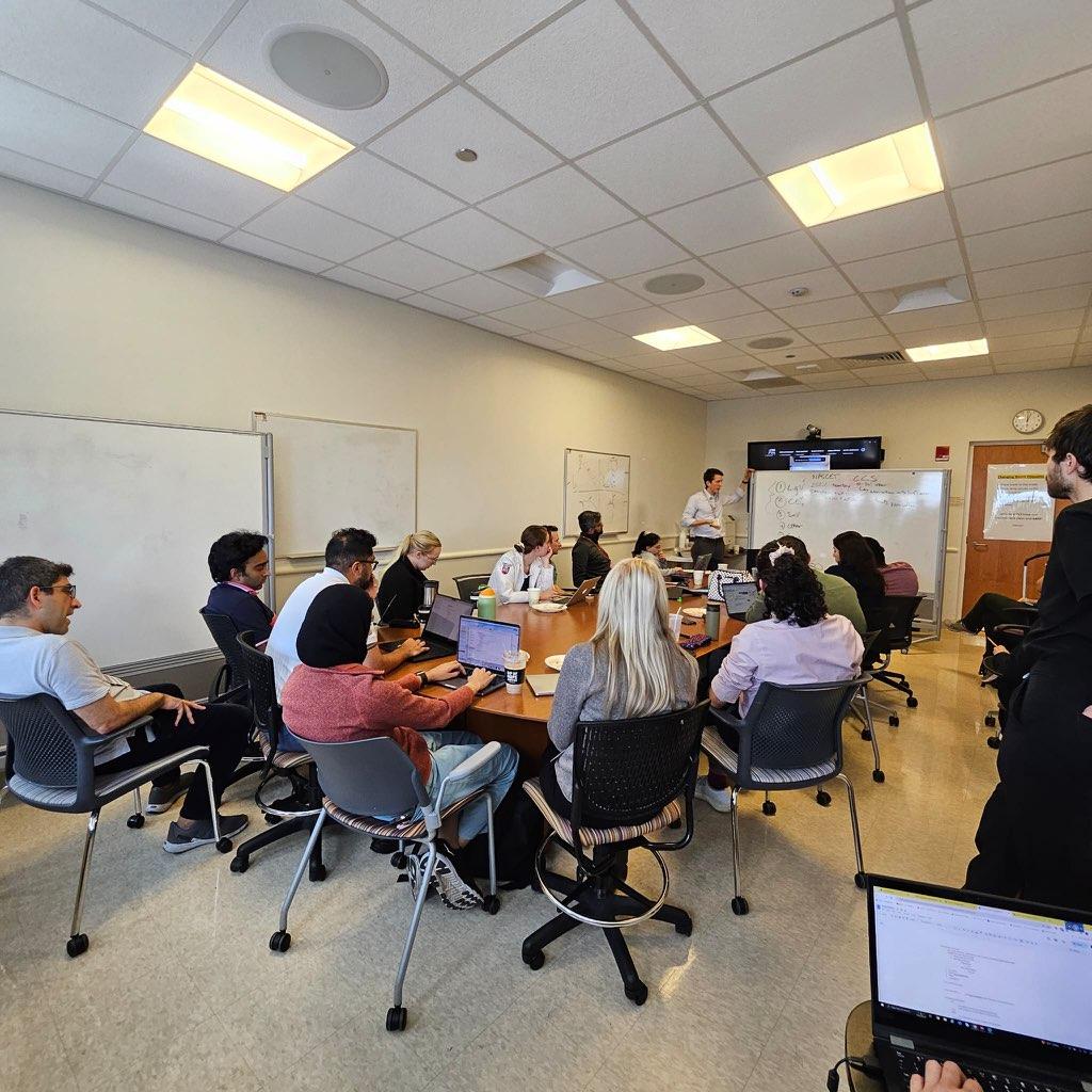 NeuroUcmc's tweet photo. Highlights from our vascular neurology AHDs featuring phenomenal lectures on neuroimaging and stroke management by @JimSiegler with a full house of residents! Next up, epilepsy! #WellRead#WellFed @UChicago_Neuro https://t.co/a7FkftzJA9