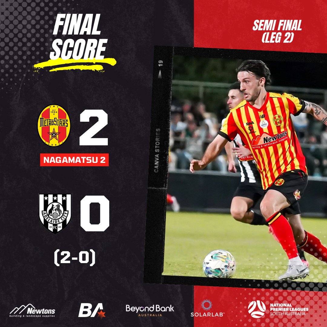NE_MetroStars's tweet photo. ⭐彡[ꜰᴜʟʟ ᴛɪᴍᴇ]彡⭐

We are into the 𝐆𝐑𝐀𝐍𝐃 𝐅𝐈𝐍𝐀𝐋 for the first time since 2014!!!

Ren Nagamatsu's double secures our progress!

#TheFinalsSeries #RAANPLSA #MetroStars https://t.co/qceD60rY44