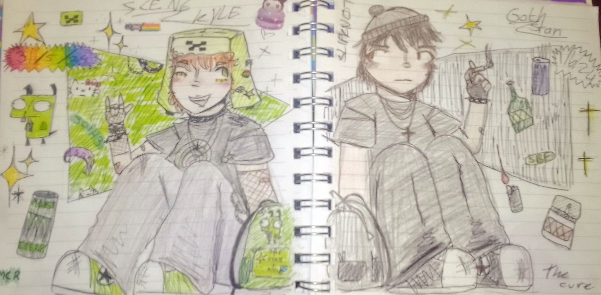 SandwitchCat37's tweet photo. This too #spfanart #spstyle #gothstan #scenekyle #SouthPark #sptwt #southparkfanart #SouthPark https://t.co/m5vRnzcZC2
