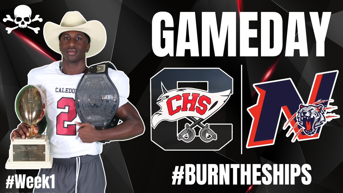 CalHSFootball's tweet image. WAKE UP! IT’S GAME DAY!

🆚 Nettleton
📍Caledonia High School
⌚️ 7pm Kickoff 
🌥 84° @ Kickoff 
🎟️ $9 at the Gate, as well as on GOFAN 
📡 Live coverage on X @CaledoniaSRN 

#BURNTHESHIPS
#SwordsUp⚔️
#DIE2SELF