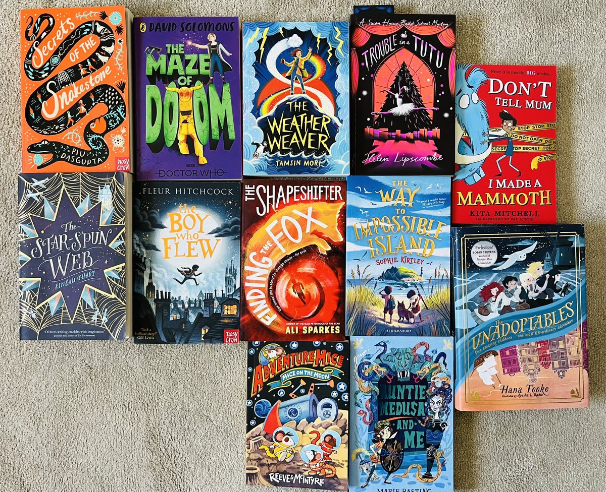 Am organising my shelves again. As it’s Back to School it’s time for a giveaway of books I’ve read &amp; LOVED!

For a chance to WIN these marvellous middle-grades, Retweet, Follow &amp; Like. 
Six are signed by their authors 😍

Ends midnight Monday 2nd. I’ll pick a winner &amp; post 📚📮
