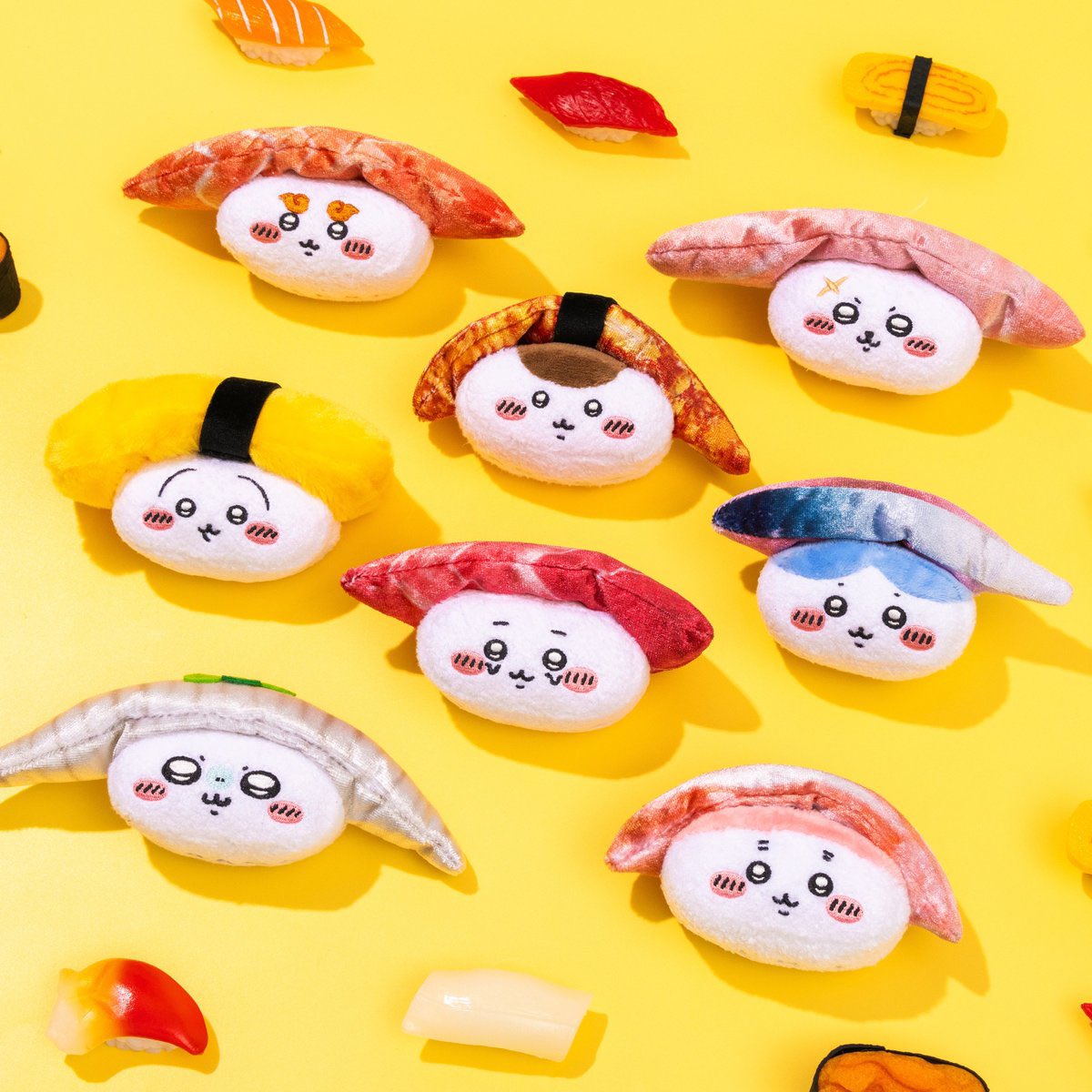 ちいかわ ちいかわ寿司 お寿司になっちゃった ぬいぐるみ ちいかわグッズ案内 on X: