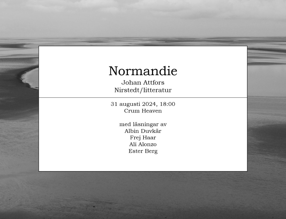 Det kommer bli så otroligt kul imorgon! Ser väldigt mycket fram emot att höra <a href="/frejdlig/">freuds liljor</a> <a href="/BergAhnlund/">Ester Berg</a> @albinduvkar och @babomagasin2 läsa!