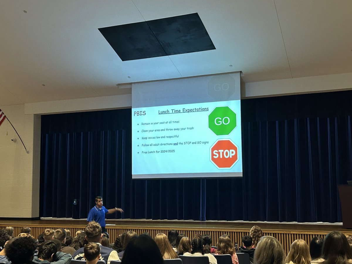 WSPSMiddle's tweet image. Today all students heard from our administration about the key pieces of our Student Handbook and building procedures and expectations.