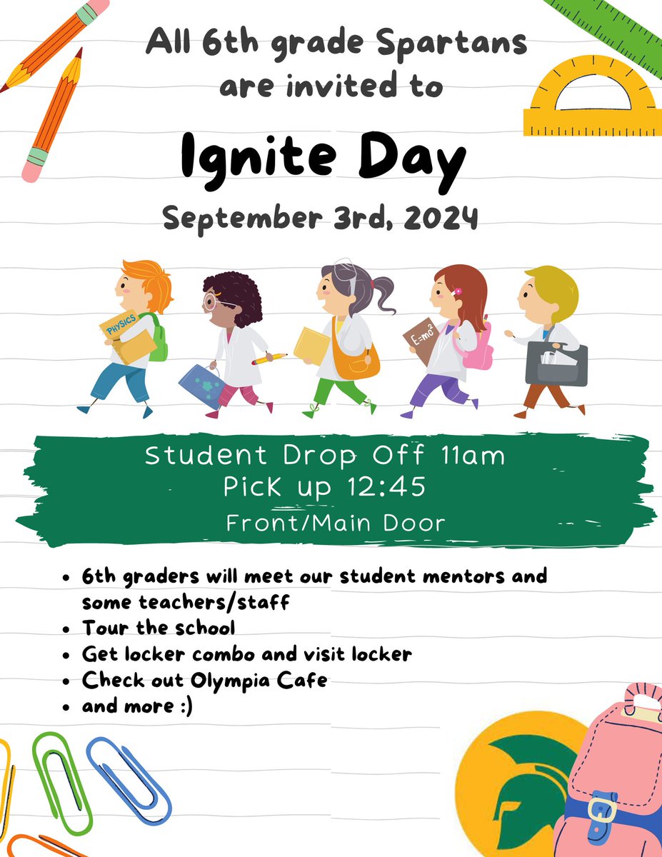 6th graders, please join us!