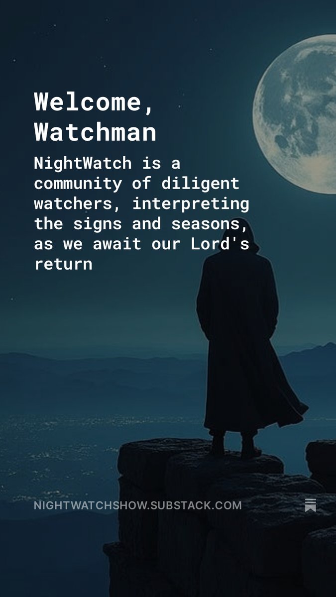 InTheNightWatch's tweet image. Join us at NightWatch! nightwatchshow.substack.com