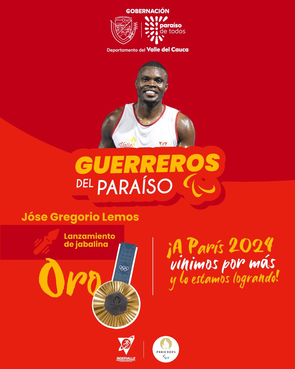¡Oro para José Gregorio Lemos! 

Estamos orgullosos de nuestro para-atleta, José Gregorio Lemos, todo un deportista hecho de Oro Puro, fue el mejor en el lanzamiento de jabalina en la decategoría F38, impuso récord mundial con una marca de 58.45 metros. 

¡Felicidades, campeón!
