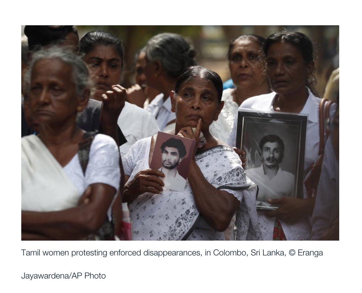 “The continuing accountability deficit in Sri Lanka is clear and unequivocal” 

On this International Day of the Victims of Enforced Disappearances - calling for genuine action to ensure accountability  for enforced disappearances in Sri Lanka. 

This OHCHR Report  is a good