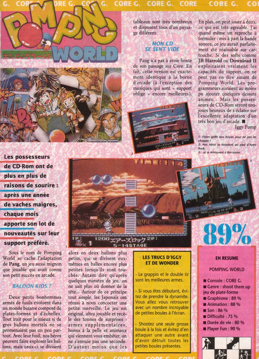 AllmightoFranky's tweet photo. #Nostalgeek on continue de feuilleter le #PlayerOne 11 de l'été 91!Du test sur #GameBoy avec #WorldCup et #TMNT fall of the foot clan!!Puis sur la #CoreGrafx avec #PompingWorld et #Hatris!! #retro #retrogaming #oldschool #80s #90s! 1/5 https://t.co/3AoEvgOoh3