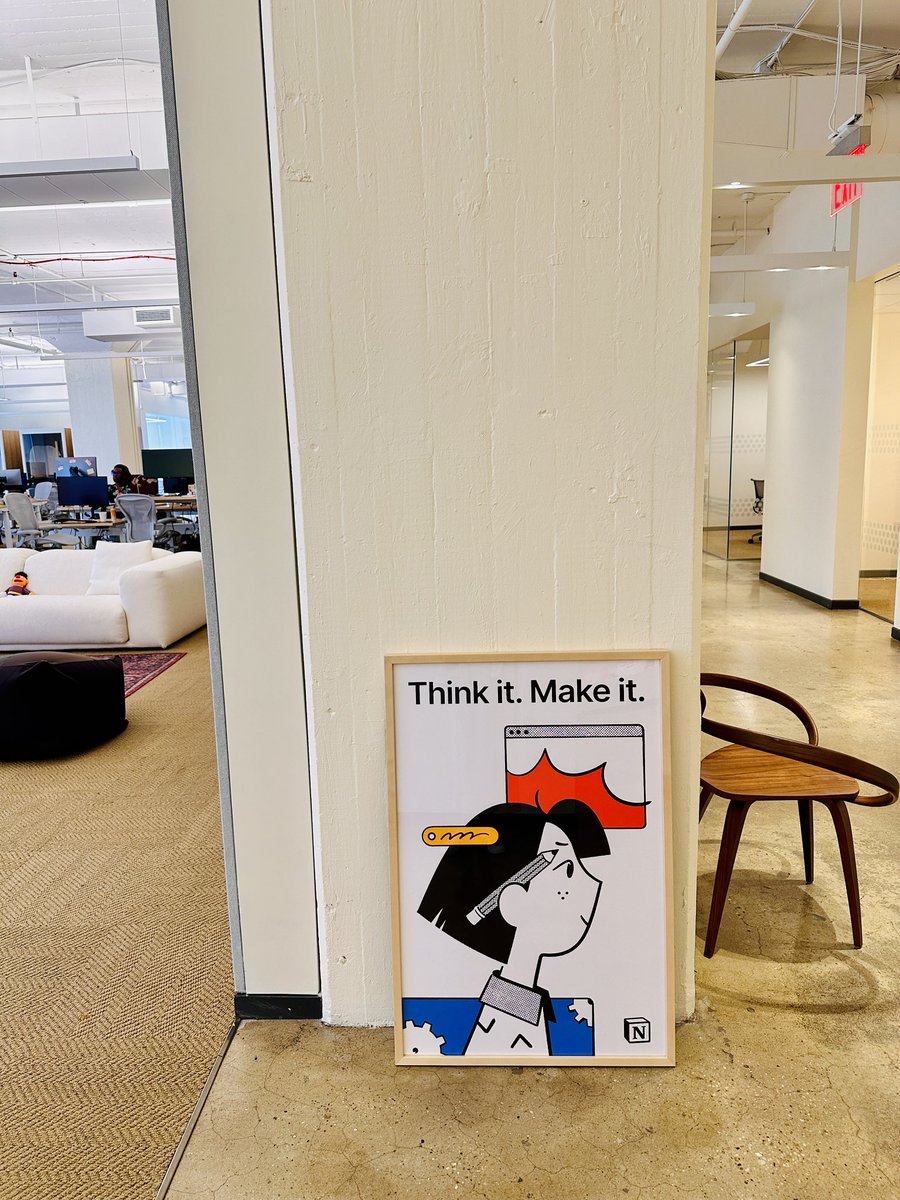 had the most wonderful experience of visiting <a href="/NotionHQ/">Notion</a> office during my recent stay in NYC! such a thoughtful workspace that holds up a mirror to the product’s design philosophy right down to the funky chair selections + muppet plushies placements 🫶
