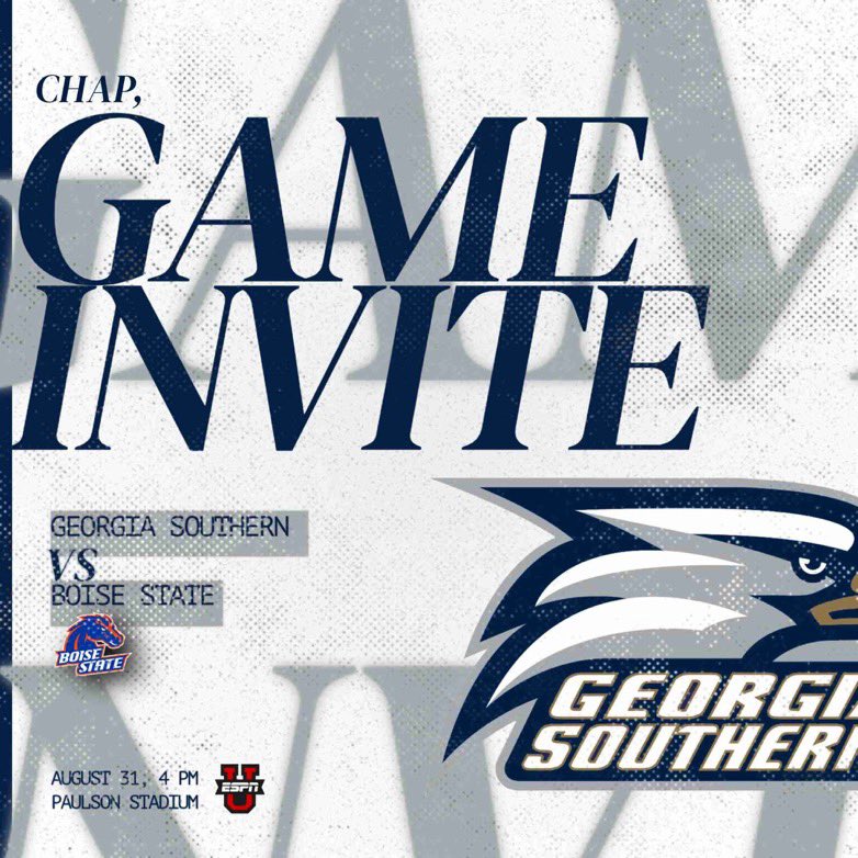 Chap Chapman (@chap_chapman2) on Twitter photo Thanks for the invite <a href="/gasouthernfb/">Georgia Southern Football</a> <a href="/CoachRyanAplin/">Ryan Aplin</a> <a href="/GSBevill/">Andrew Bevill</a> I’ll be there!! Thanks for the invite <a href="/gasouthernfb/">Georgia Southern Football</a> <a href="/CoachRyanAplin/">Ryan Aplin</a> <a href="/GSBevill/">Andrew Bevill</a> I’ll be there!!