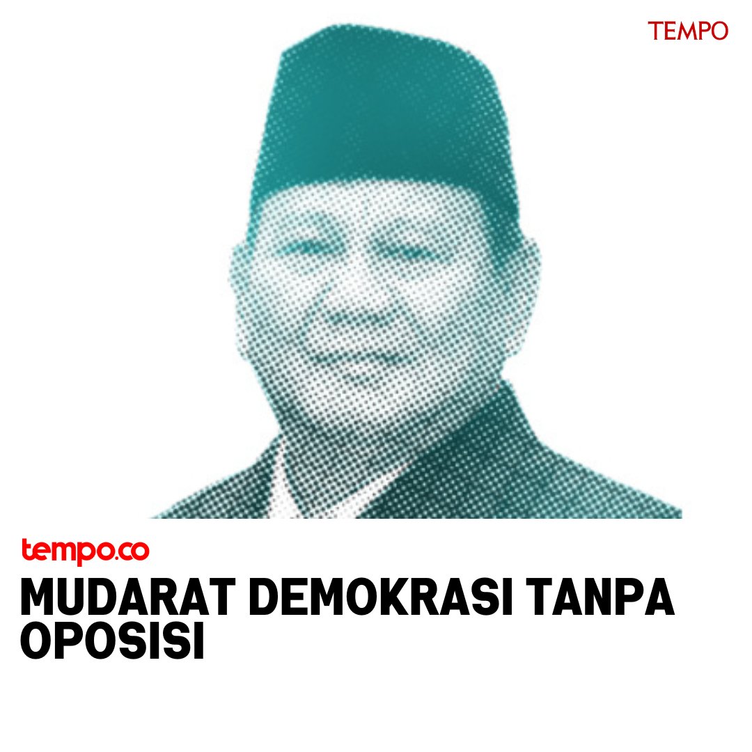 tempodotco's tweet photo. “Oposisi Bukan Budaya Indonesia…”

Dianggap tidak sejalan dengan budaya Indonesia, oposisi justru memegang peran vital dalam demokrasi. Tanpanya, pemerintah bisa melenggang tanpa kontrol~

Ketika kritik dibungkam, demokrasi kehilangan nyawanya!✊

#TempoThread