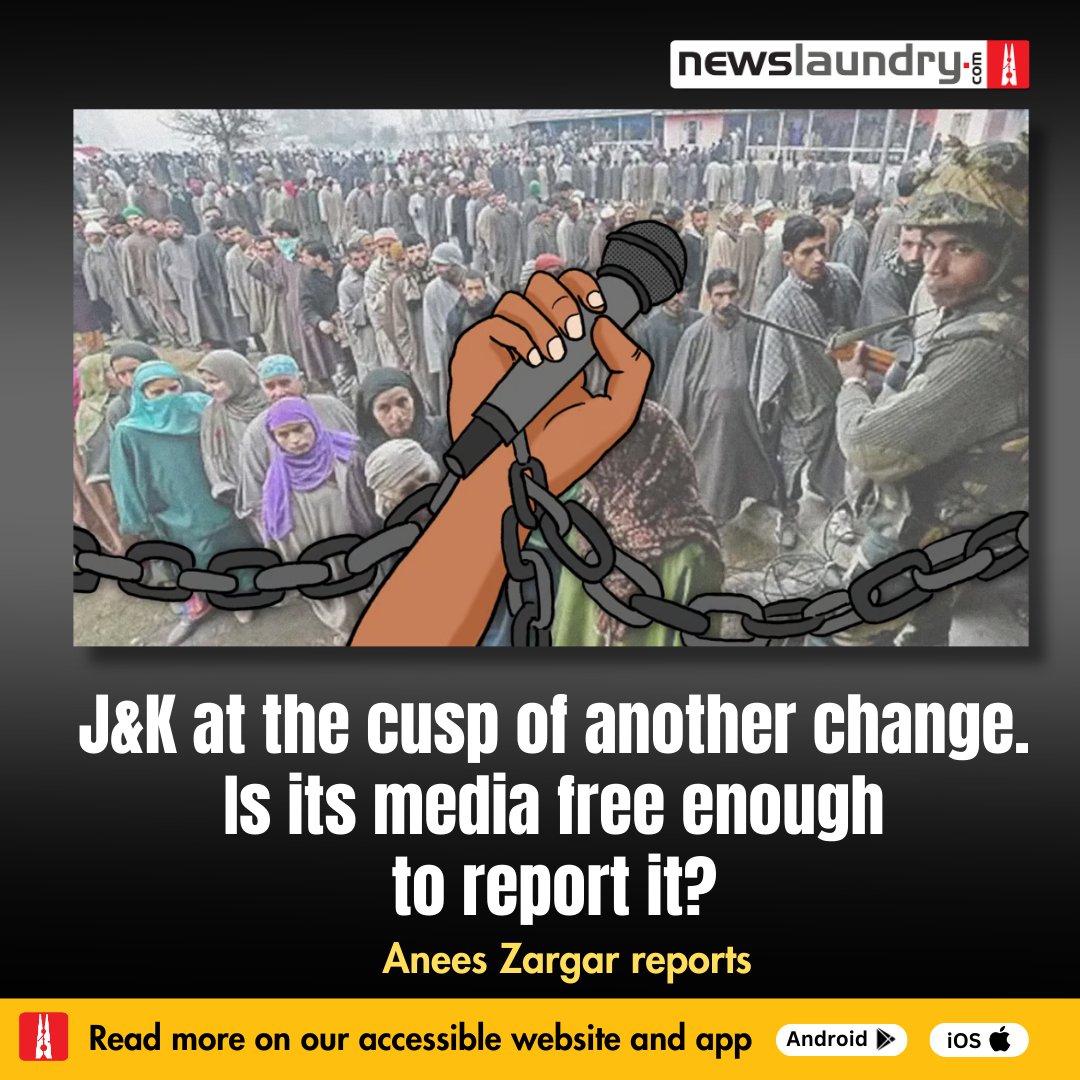 #JammuKashmirElections2024 | Exclusion, arrests, silence: A new press club or political pressure aren’t enough to restore press freedom in Kashmir.

<a href="/AneesZargar/">Anees Zargar</a> reports.

newslaundry.com/2024/08/30/ass…