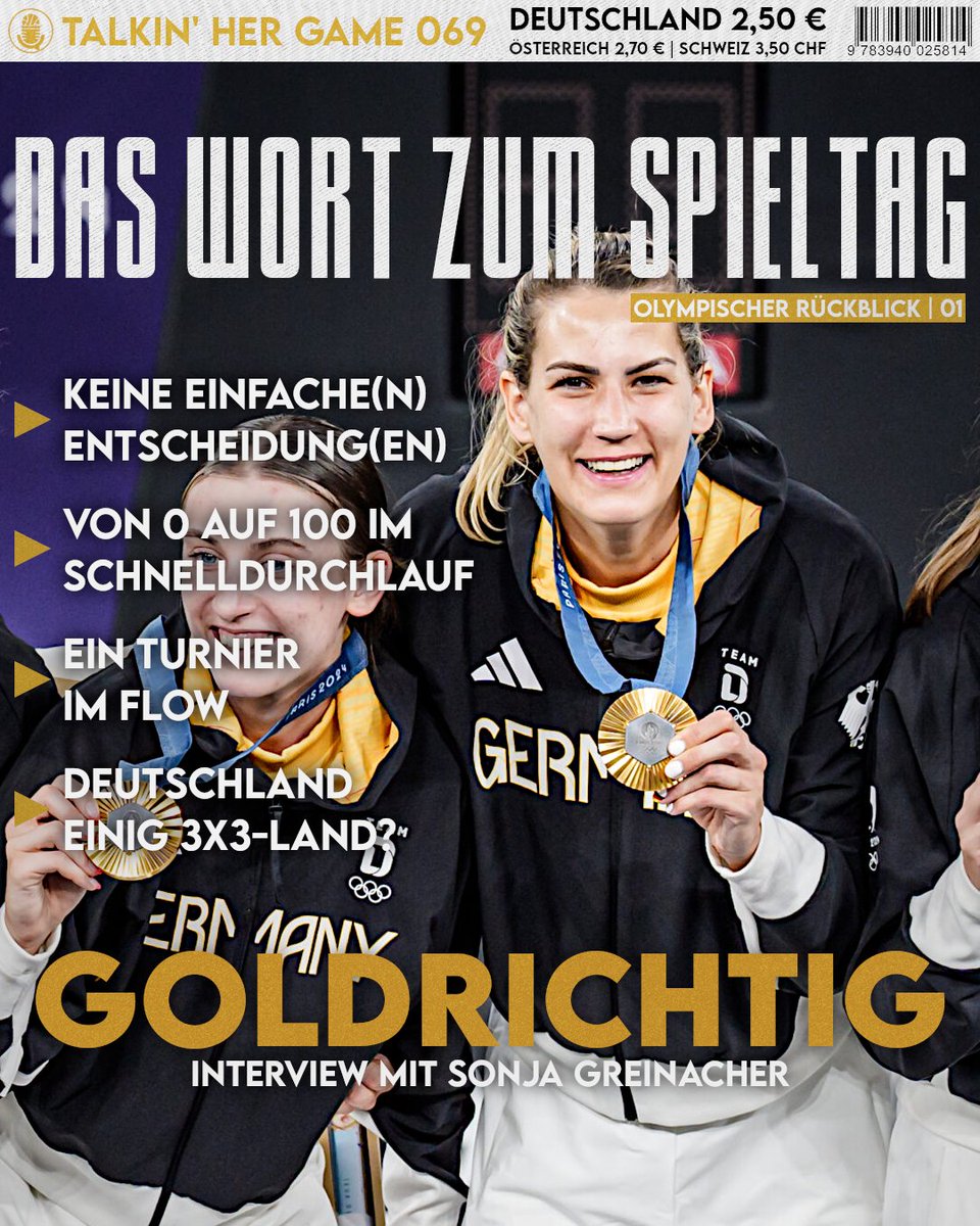 🆕 Das Wort zum Spieltag | Olympia-Review 01 🔎
<a href="/Siro_TTG/">WNBAgent Siro</a> blickt mit Sonja „Sunny G“ Greinacher auf die Vorgeschichte des olympischen Turniers, dessen erfolgreichen Verlauf bis zur Goldmedaille, deren mediale Auswirkungen und vieles mehr.
▶️ t1p.de/dwzs-olrv-01 | 📸 DBB