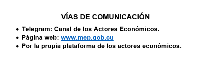 ONAT de Cuba (@onatdecuba) on Twitter photo Vías de comunicación para los Actores Económicos.
<a href="/OnatdeCuba/">ONAT de Cuba</a> <a href="/finanzasprecios/">Ministerio de Finanzas y Precios Cuba</a> <a href="/MEP_CUBA/">Ministerio de Economía y Planificación de Cuba</a> <a href="/MTSS_CUBA/">MTSS CUBA</a> <a href="/regueiro_ale/">Vladimir Regueiro Ale</a> <a href="/MaryBlancaOrte1/">Mary Blanca Ortega</a>
#EconomíaConTodos #Cuba 🇨🇺 Vías de comunicación para los Actores Económicos.
<a href="/OnatdeCuba/">ONAT de Cuba</a> <a href="/finanzasprecios/">Ministerio de Finanzas y Precios Cuba</a> <a href="/MEP_CUBA/">Ministerio de Economía y Planificación de Cuba</a> <a href="/MTSS_CUBA/">MTSS CUBA</a> <a href="/regueiro_ale/">Vladimir Regueiro Ale</a> <a href="/MaryBlancaOrte1/">Mary Blanca Ortega</a>
#EconomíaConTodos #Cuba 🇨🇺