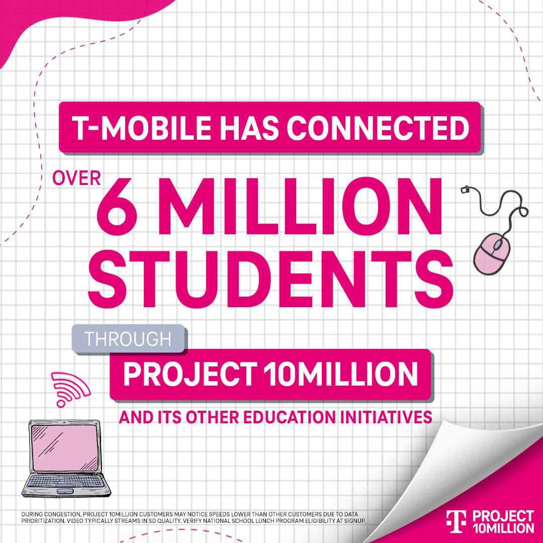 Mo_genta's tweet photo. @TMobile's #Project10Million which connects students with free internet only takes 5 minutes to apply. See if you're eligible here! 👉 https://t.co/hWKp0OWown

#TeamMagenta https://t.co/pq3BbCpDOB