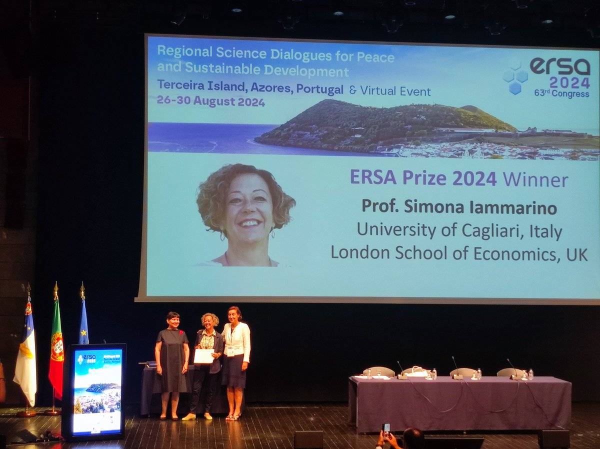 Luca Serafini (@lusera7) on Twitter photo Congratulations <a href="/IammarinoSimona/">Simona Iammarino 🇪🇺</a> for the well deserved Ersa Prize! 👏🏻👏🏻👏🏻👏🏻 #ERSA2024 Congratulations <a href="/IammarinoSimona/">Simona Iammarino 🇪🇺</a> for the well deserved Ersa Prize! 👏🏻👏🏻👏🏻👏🏻 #ERSA2024