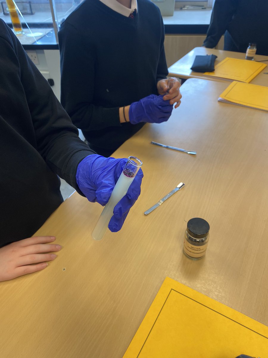 1 Mull were investigating diffusion in solids, liquids and gases this week. Here are some photos of the diffusion of potassium permanganate in jelly. Great #safe work from all - Mr McGovern is impressed by your readiness to learn 👏 <a href="/LochendHigh/">Lochend Community High School</a>