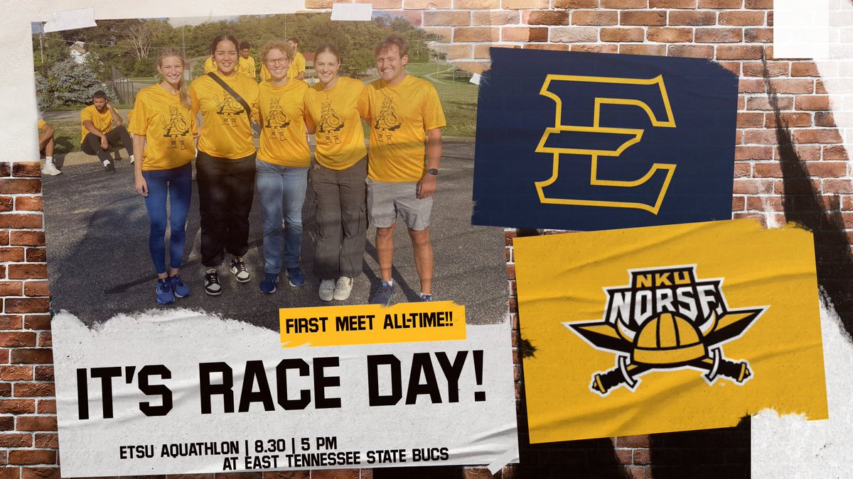 To Johnson City, Tennessee 🎶

Let's go make 𝐇𝐈𝐒𝐓𝐎𝐑𝐘 😤

🆚 - ETSU Aquathlon
🕔 - 5 PM ET
🏟️ - Basler Center for Physical Activity
📍 - Johnson City, Tennessee
📊 - bit.ly/473TnUF

<a href="/NKUNorse/">Northern Kentucky Athletics</a> | #NorseUp