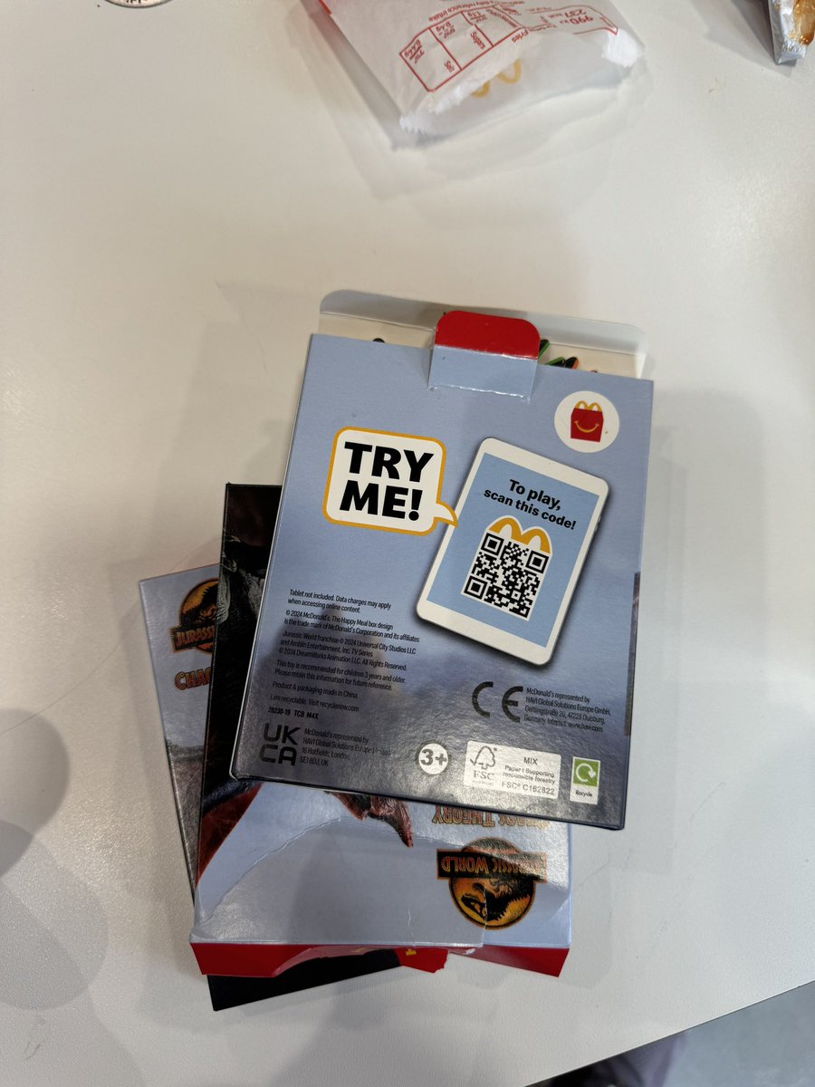 pchrichard's tweet photo. @McDonalds @McDonaldsUK - none of my kids (I have 5) ever keep their toy or book, and can’t be the only ones.  Surely a better option at checkout would be a donation to a children’s charity or equivalent, a small donation per meal would make a massive difference and reduce waste https://t.co/P6gP7bGOb1