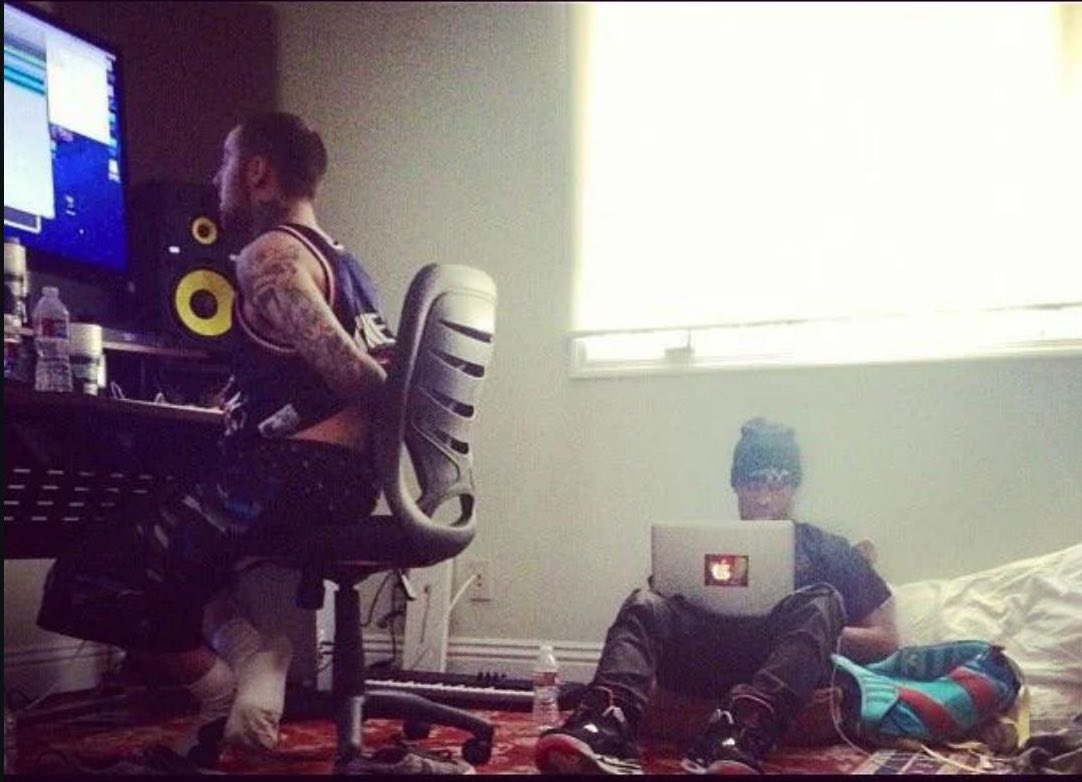 ByDobson's tweet image. Mac Miller &amp;amp; Travis Scott, 2013.